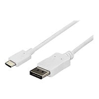 StarTech.com 6ft USB C to DisplayPort 1.2 Cable 4K 60Hz -TB3 or USB Type-C to DP Adapter Cable White