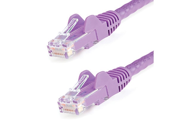 5 ft QualConnectTM Cat6 Purple Ethernet Patch Cable Bootless 