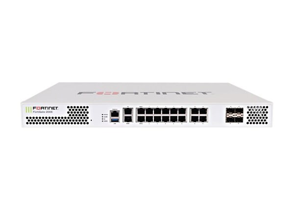 Fortinet FortiGate 200E - security appliance - with 5 years FortiCare 8x5 Enterprise Bundle