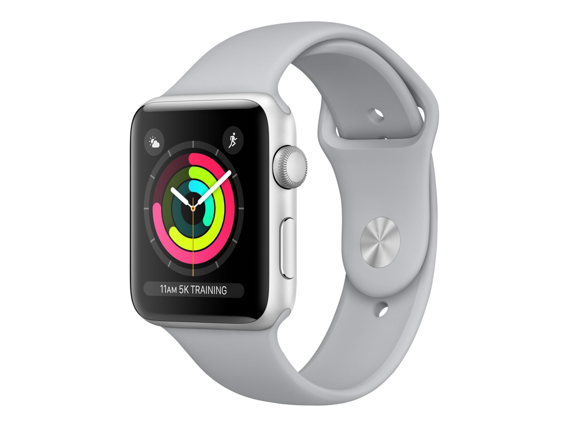 Apple Watch Series 3 (GPS) - silver aluminum - smart watch with sport band - fog - 8 GB
