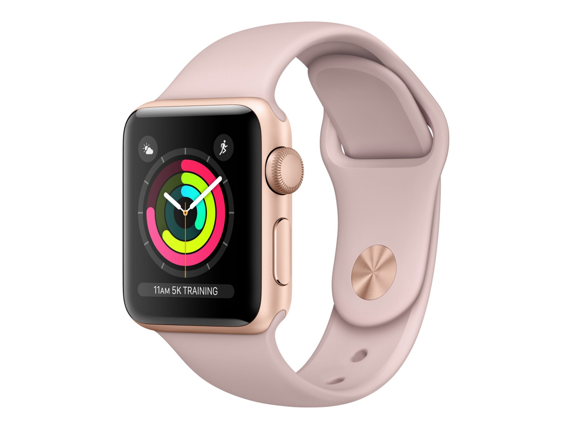 Apple Watch Series 3 (GPS) - gold aluminum - smart watch with sport band - pink sand - 8 GB