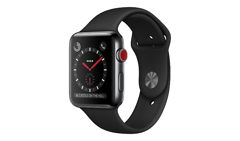 Apple Watch Series 3 (GPS + Cellular) - space black stainless steel - smart