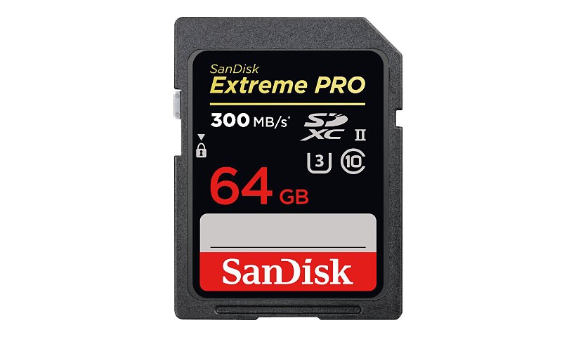 SanDisk Extreme Pro - flash memory card - 64 GB - SDXC UHS-II