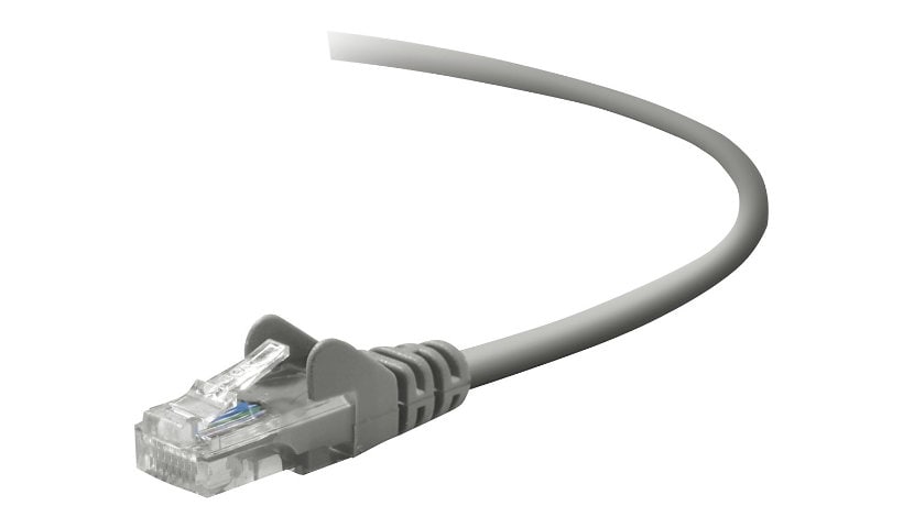 Belkin Cat5e/Cat5 15ft Grey Snagless Ethernet Patch Cable, PVC, UTP, 24 AWG, RJ45, M/M, 350MHz, 15'