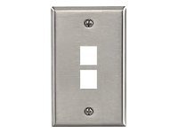 Leviton QuickPort Stainless Steel Single-Gang - mounting plate