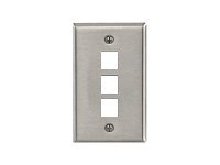 Leviton QuickPort Stainless Steel Single-Gang - mounting plate
