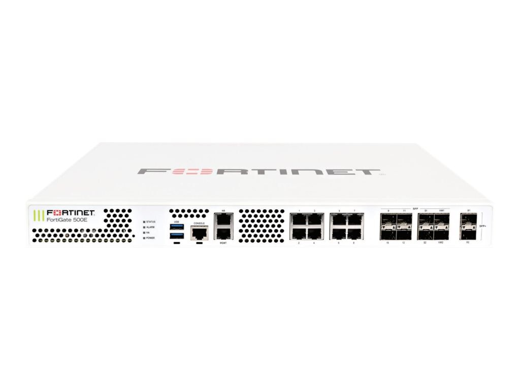 Fortinet FortiGate 500E - Enterprise Bundle - security appliance - with 3 years FortiCare 24X7 Service + 3 years