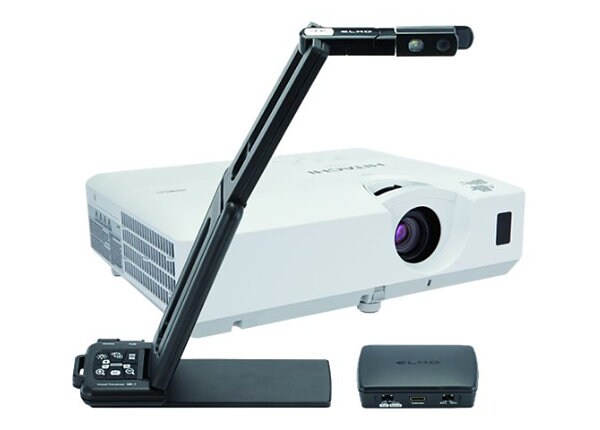 Elmo MX-1 Visual Presenter Bundle - document camera - with ELMO Connect Box, Hitachi CP-EW302N Projector