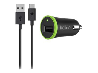 Belkin Universal Car Charger with USB C to USB-A Cable 6ft/2M- Black