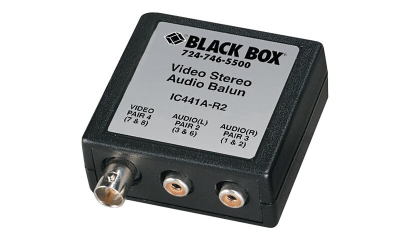 Black Box Video Stereo Audio - balun adapter