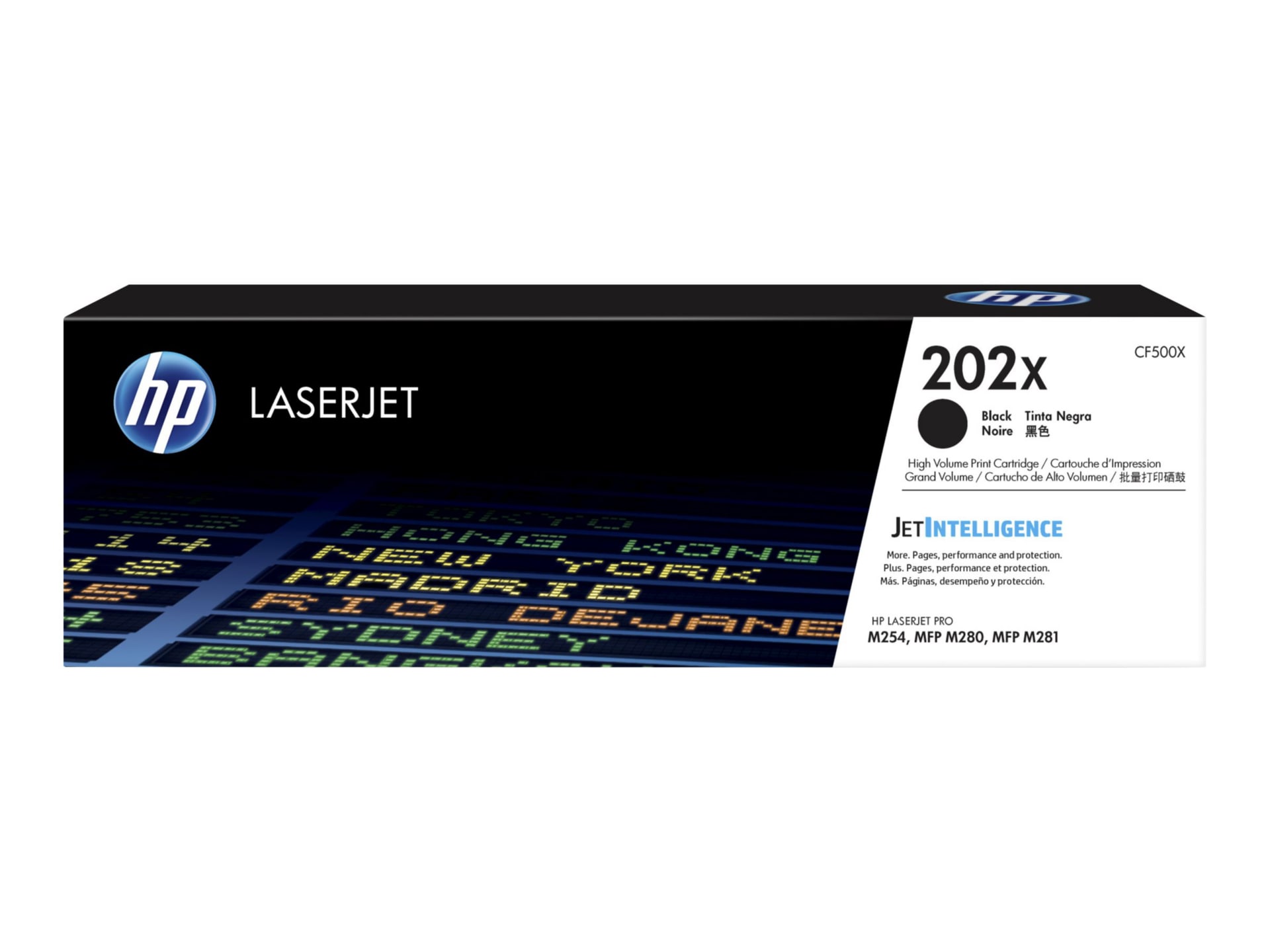 HP 202X, (CF500X) High-Yield Black Original LaserJet Toner Cartridge