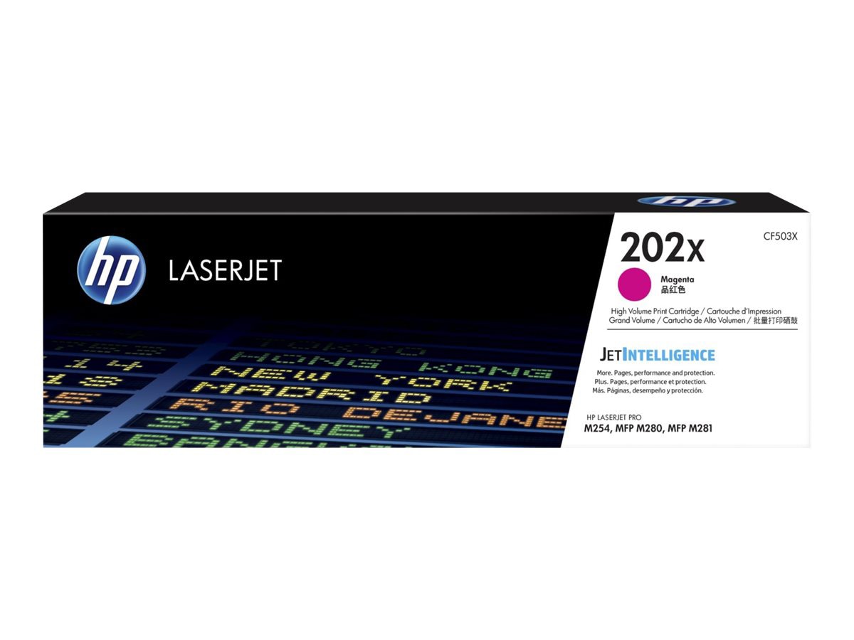 HP 202X (CF503X) Original High Yield Laser Toner Cartridge - Magenta - 1 Ea