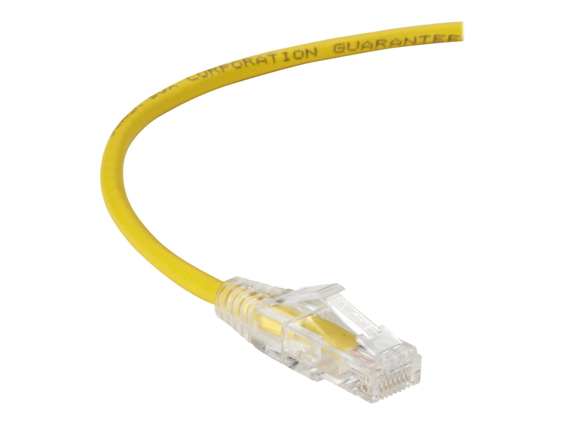 Black Box 4ft Slim-Net CAT6A Yellow 28AWG 250Mhz Snagless UTP Patch Cable