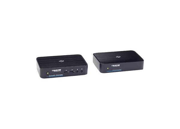 Black Box InvisaPC Single-Head, Managed (Receiver + Transmitter) - Kit - KVM / audio / USB extender - 10Mb LAN, 100Mb