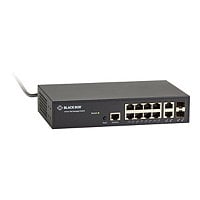 Black Box Gigabit Ethernet Managed Switch - switch - 10 ports - managed - rack-mountable - TAA Compliant