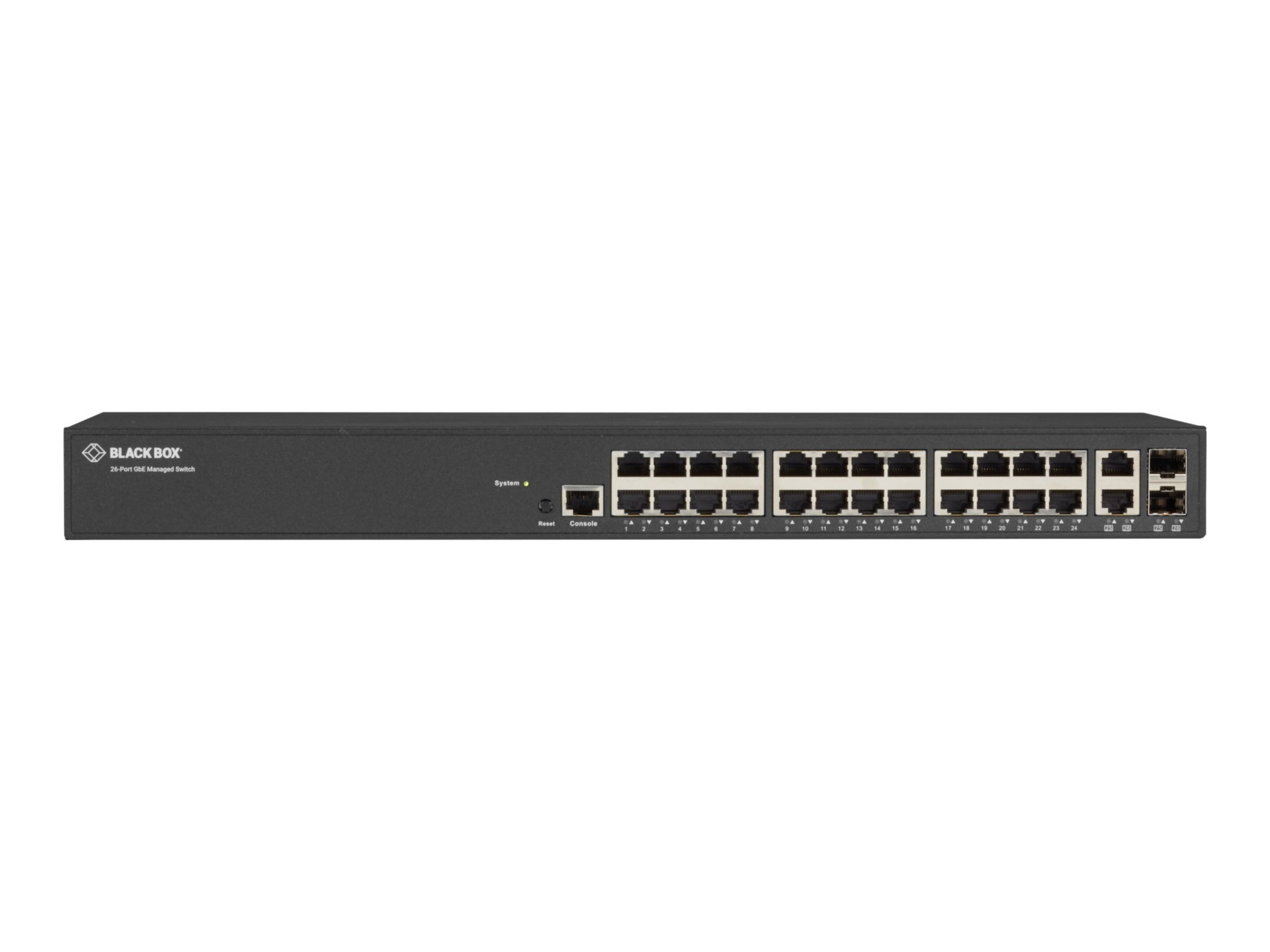 Black Box - switch - 26 ports - managed - rack-mountable