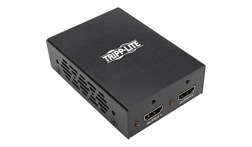 Tripp Lite 2-Port 4K 3D HDMI Splitter, HDMI, HDCP 2.2, Ultra HD 4K x 2K Audio/Video, 3840 x 2160 @ 60 Hz, HDR, TAA -