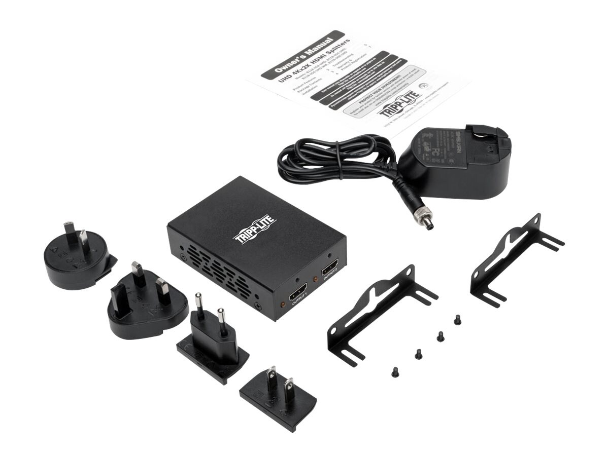 Thumbnail 6 of 7 for Eaton Tripp Lite series 2-Port 4K 3D HDMI Splitter, HDMI, HDCP 2.2, Ultra HD 4K x 2K Audio/Video, 3840 x 2160 @ 60 Hz,