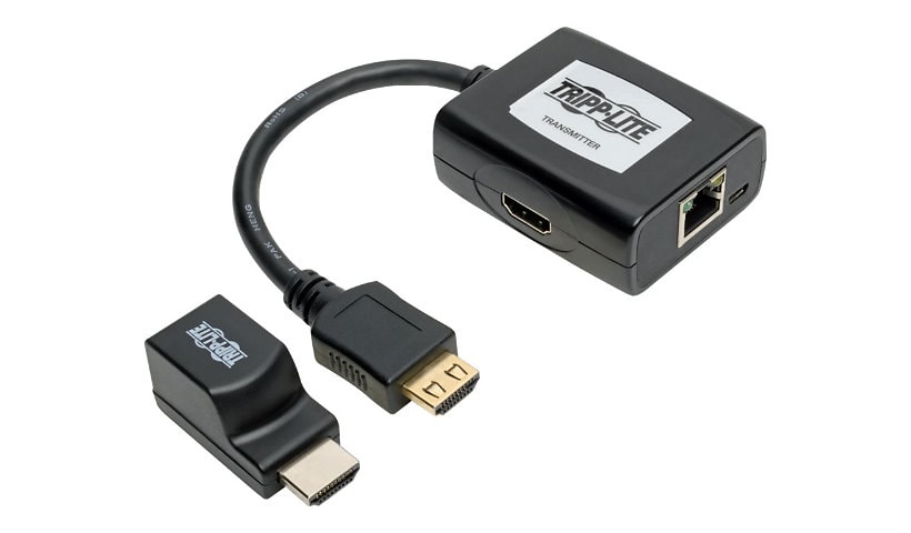 Tripp Lite HDMI over Cat5/Cat6 Extender Kit, Power over Cable, 1080p @ 60 Hz, TAA - Kit - video/audio extender - TAA