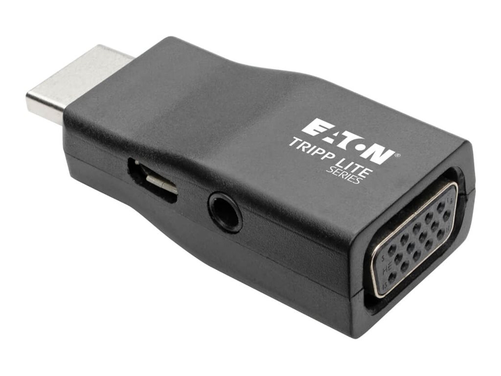 Eaton Tripp Lite Series Compact HDMI to VGA Adapter with Audio (M/F), 1920 x 1200 (1080p) @ 60 Hz - video converter -