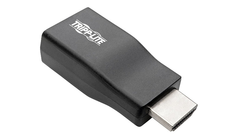 Tripp Lite Compact HDMI to VGA Adapter with Audio (M/F), 1920 x 1200 (1080p) @ 60 Hz - video converter - black