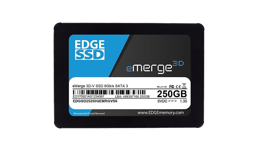 EDGE eMerge 3D-V - SSD - 250 GB - SATA 6Gb/s - TAA Compliant