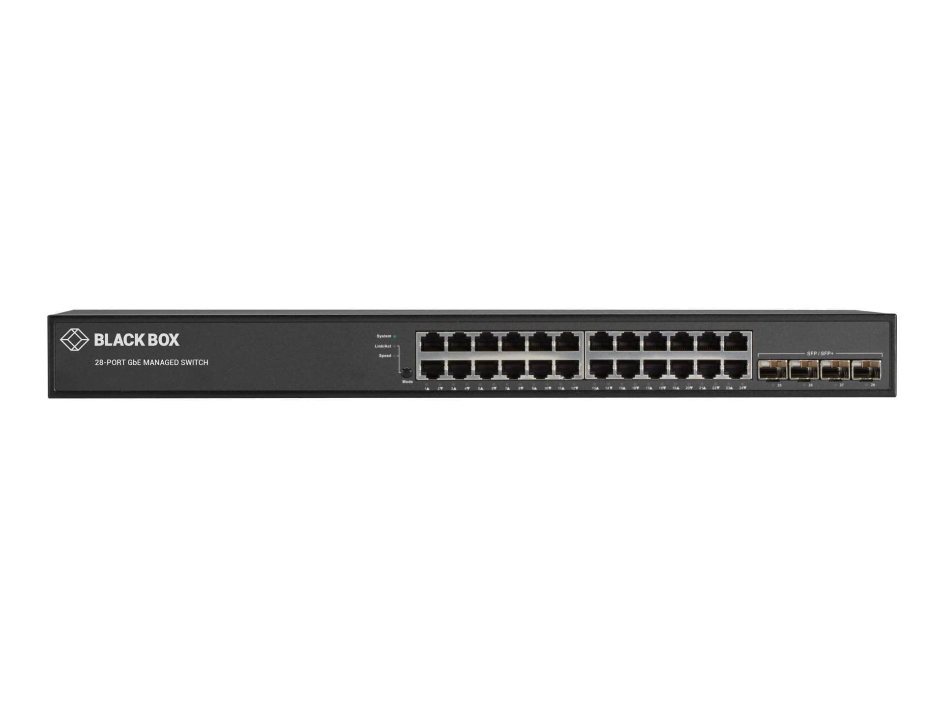 Black Box - switch - 28 ports - managed - rack-mountable