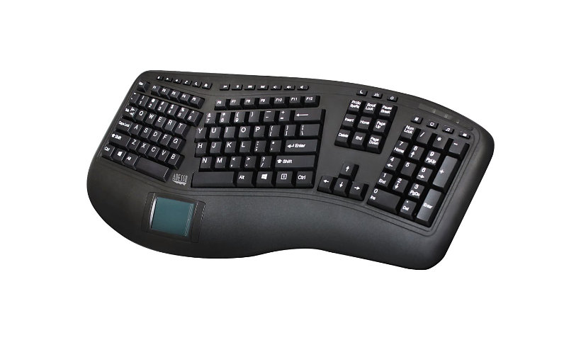 Adesso Tru-Form 4500 - keyboard - with touchpad - US - black