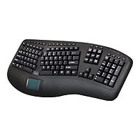 Adesso Tru-Form 4500 - keyboard - with touchpad - US - black