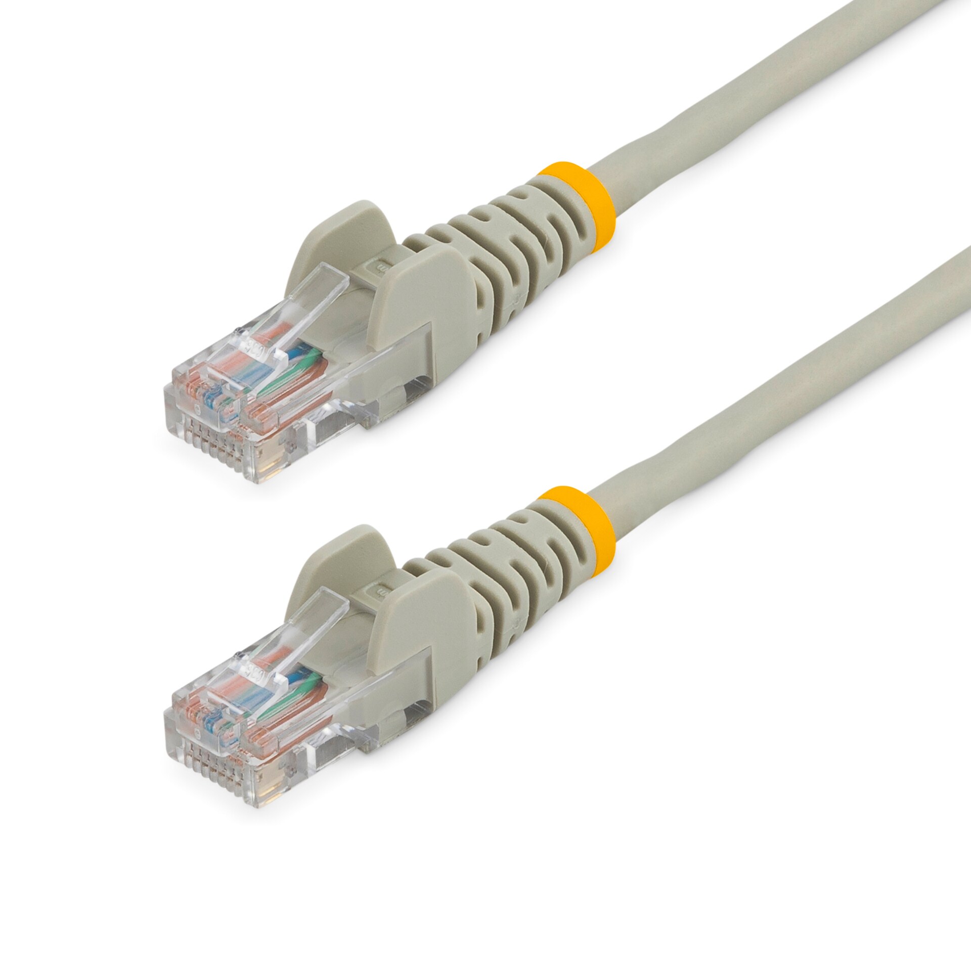 StarTech.com Cat5e Ethernet Cable 15 ft Gray - Cat 5e Snagless Patch Cable