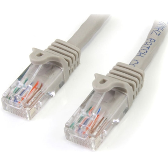 StarTech.com Cat5e Ethernet Cable 25 ft Gray - Cat 5e Snagless Patch Cable