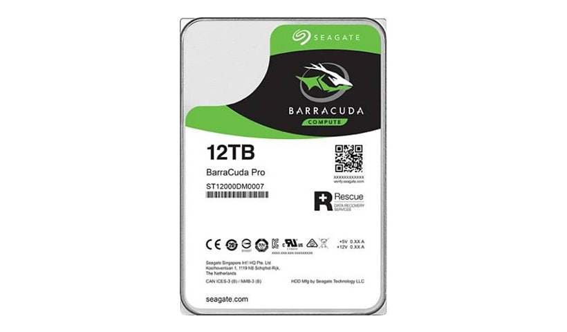 Seagate Barracuda Pro ST12000DM0007 - hard drive - 12 TB - SATA 6Gb/s