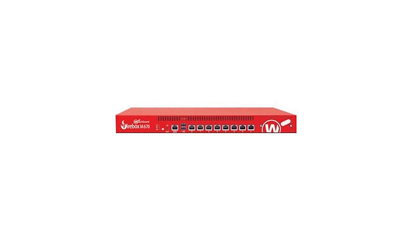 WatchGuard Firebox M670 - security appliance - with 1 year Basic Security Suite