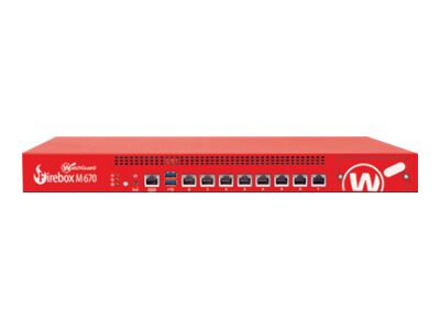 WatchGuard Firebox M670 - security appliance - with 3 years Total Security