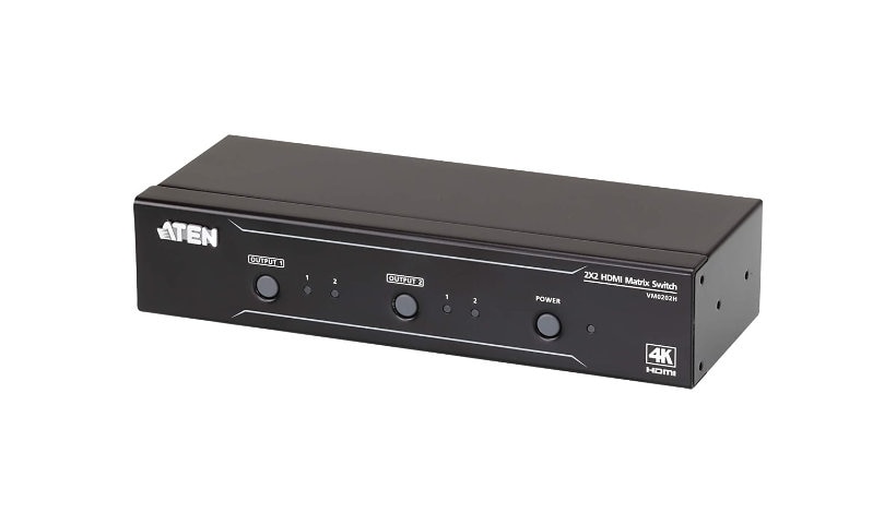 ATEN VanCryst VM0202H 2x2 4K HDMI Matrix - video/audio switch - rack-mounta