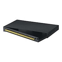 Black Box 1U Fiber Rackmount Patch Panel w/ 24 x ST/ST Simplex, SMF or MMF