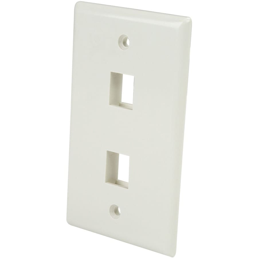 StarTech.com Dual Outlet RJ45 Universal Wall Plate White- Mounting Plate