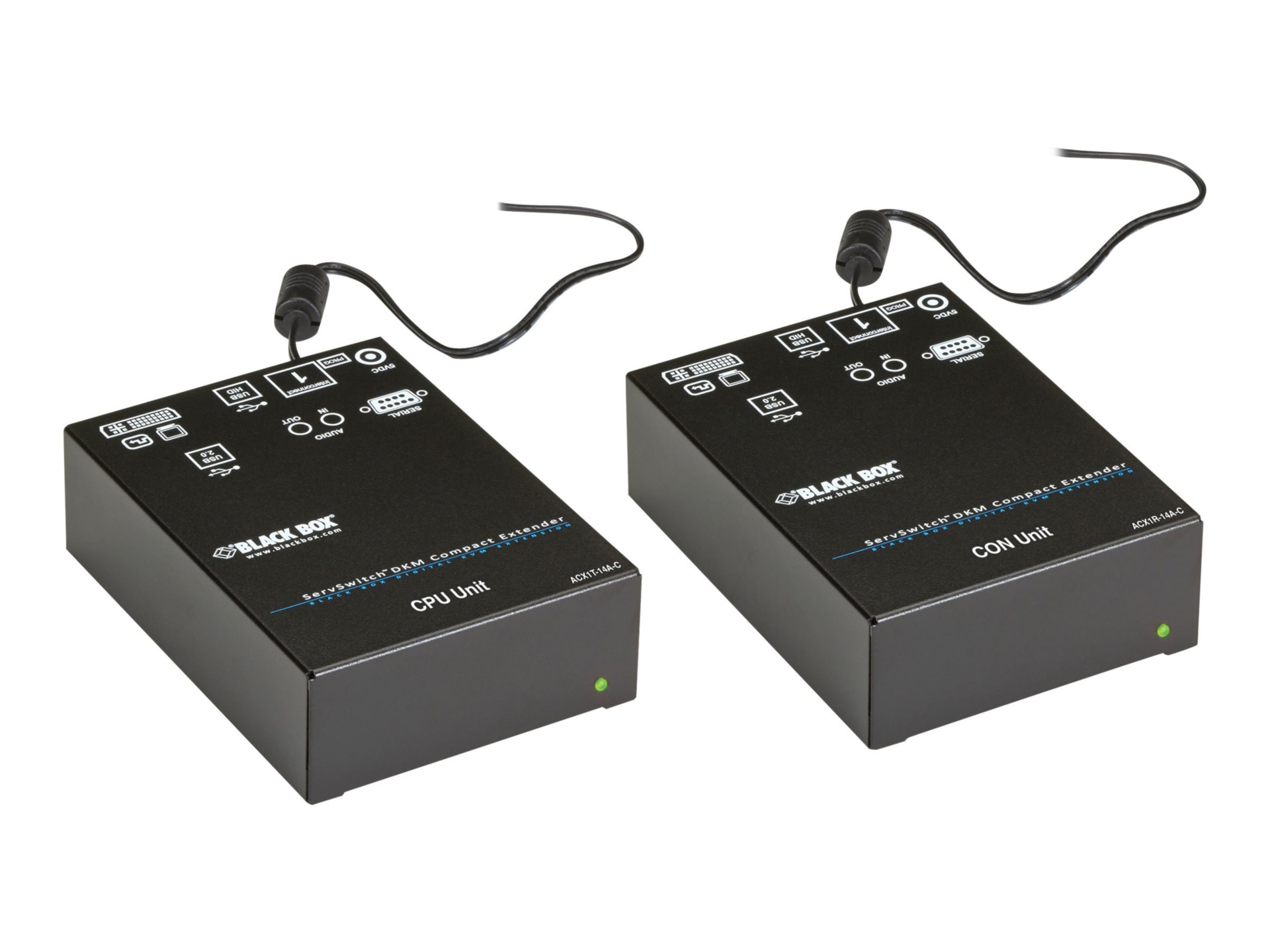 Black Box DKM FX Compact Switch Kit - KVM / audio / serial / USB extender