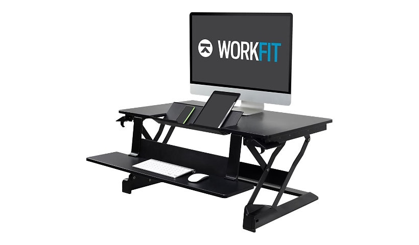 Ergotron WorkFit-TLE - standing desk converter - rectangular - black