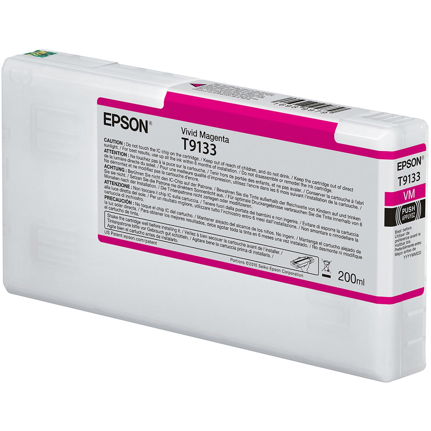 Epson T9133 - vivid magenta - original - ink cartridge