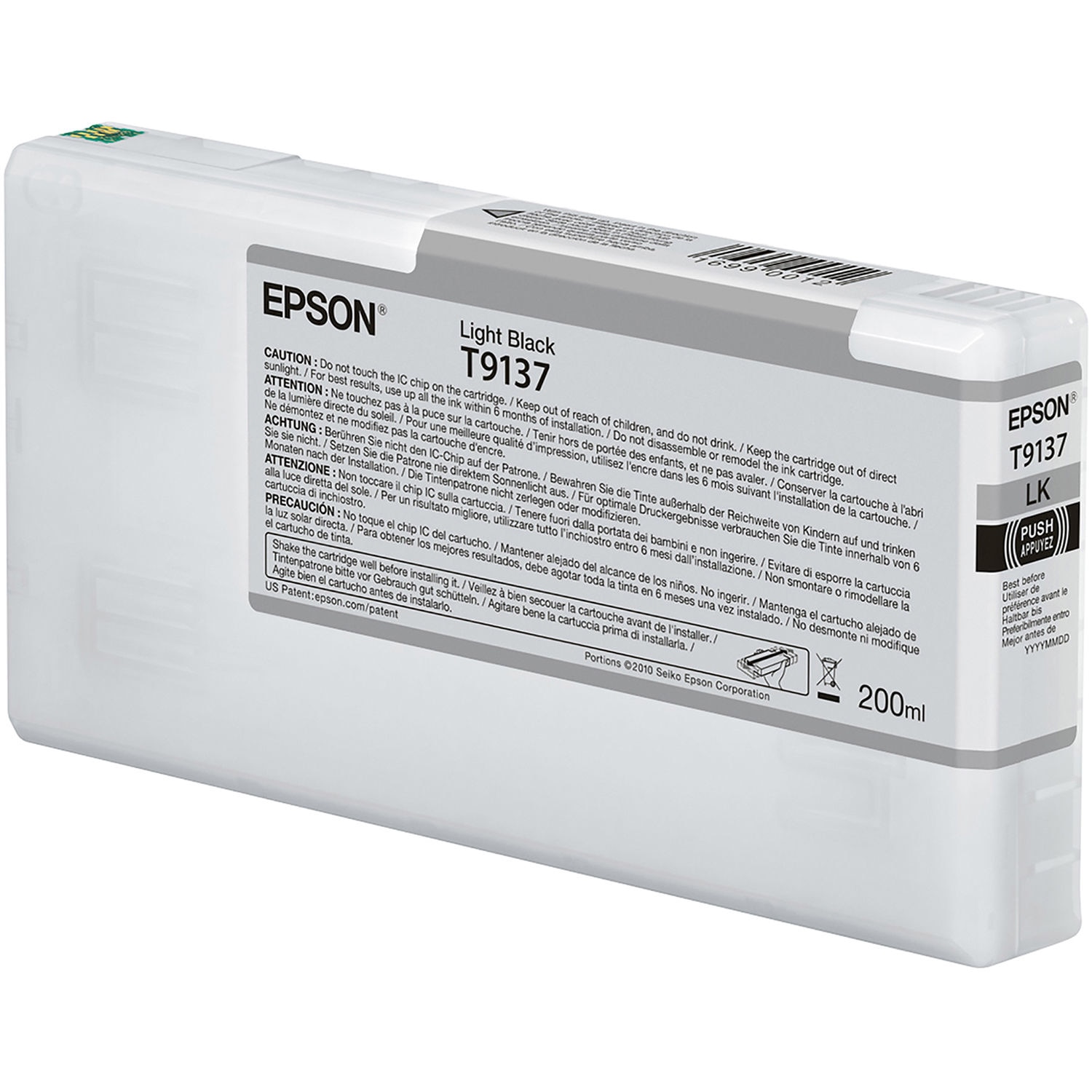 Epson T9137 - light black - original - ink cartridge