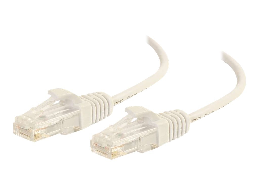 C2G 3ft Cat6 Snagless Unshielded (UTP) Slim Ethernet Cable - Cat6 Network Patch Cable - PoE - White