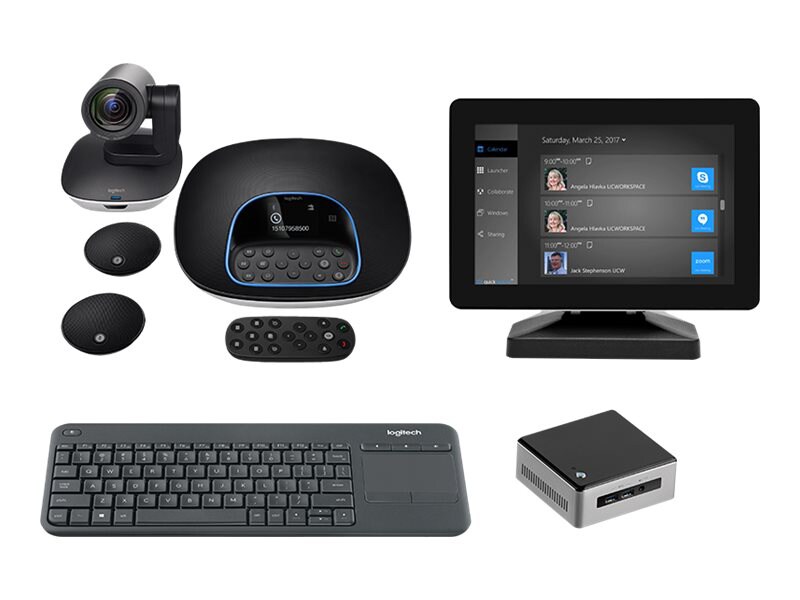 Logitech Premium GROUP Kit - video conferencing kit - with Intel NUC Kit NUC5i5MYHE