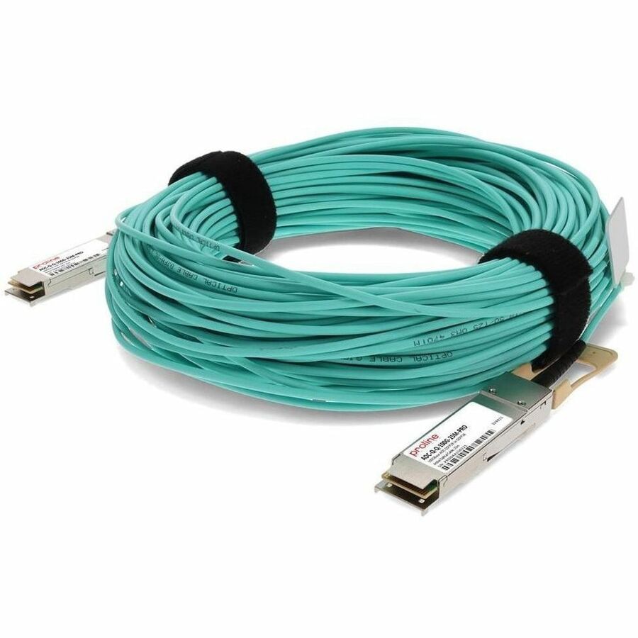 Proline Arista Networks® AOC-Q-Q-100G-25M Compatible TAA Compliant 100GBase-AOC QSFP28 Active Optical Cable (850nm, MMF,