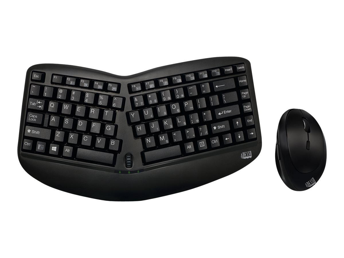 Adesso Tru-Form Wireless Ergo Mini Keyboard & Mouse