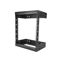 StarTech.com 2-Post 12U Heavy-Duty Wall Mount Network Rack, 19" Open Frame Server / AV / Data Rack with Adjustable Depth