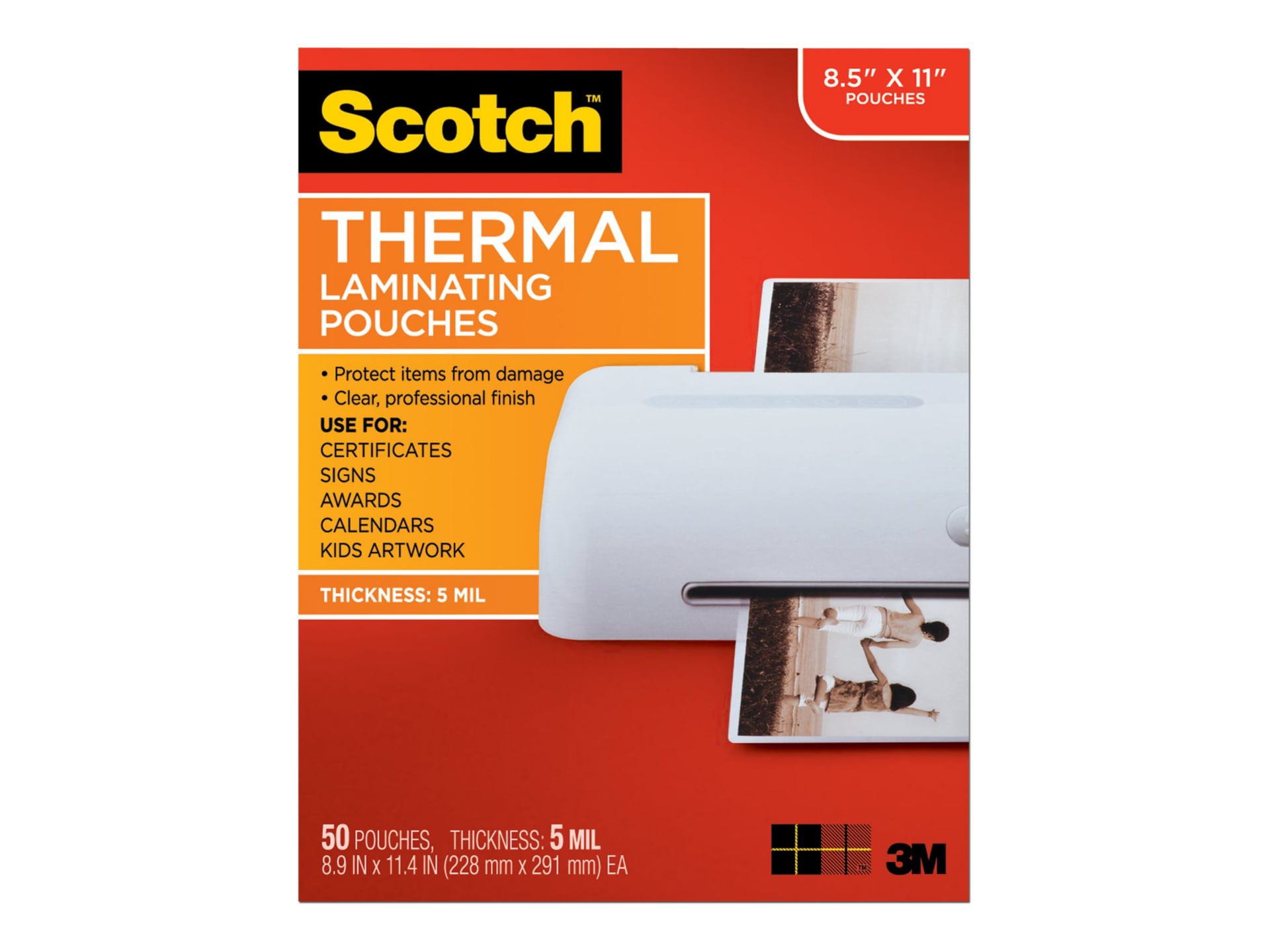 Scotch - 50-pack - 8.9 in x 11.5 in - lamination pouches