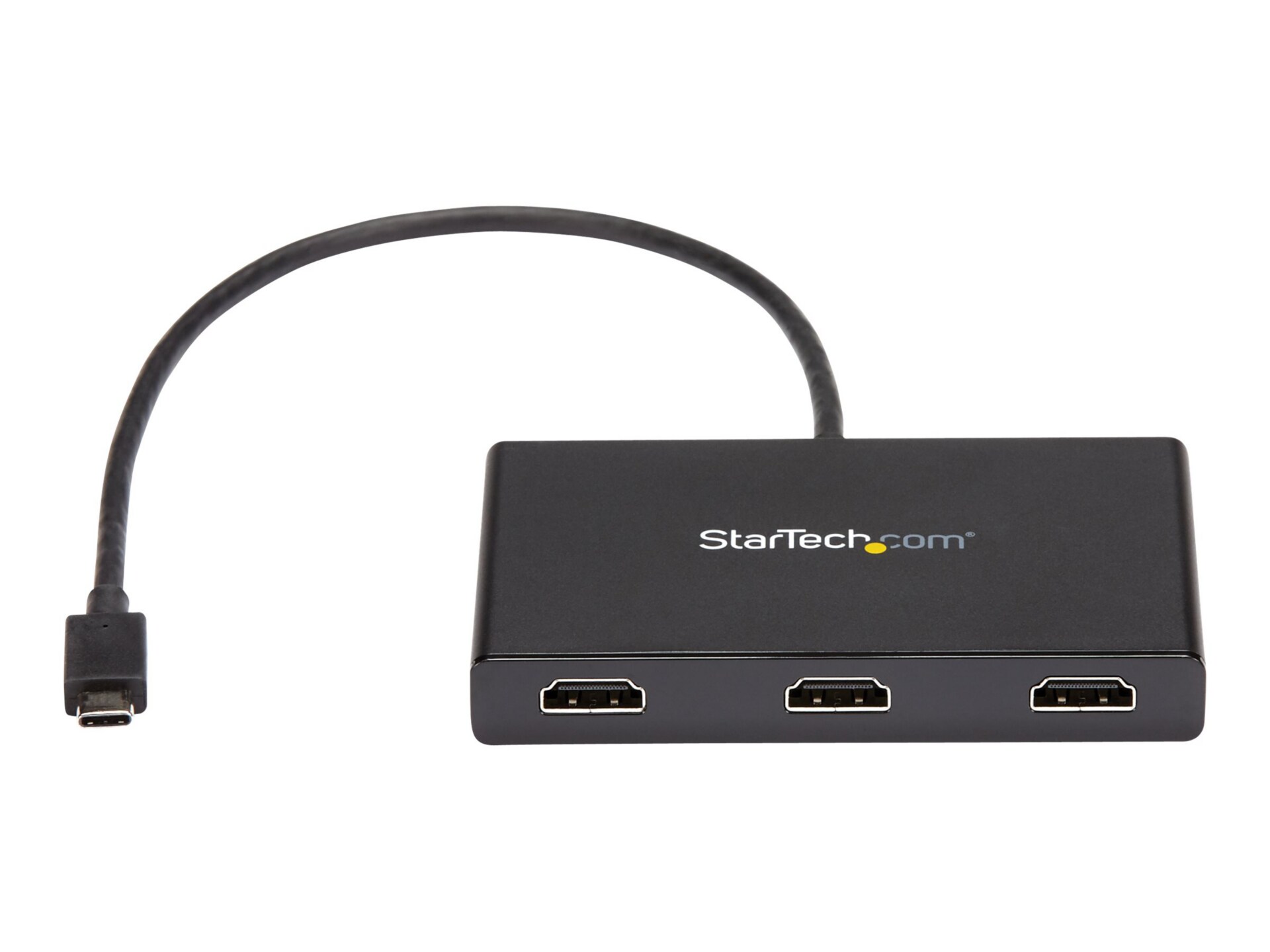 StarTech.com 3-Port USB-C Multi-Monitor Adapter, Type-C to 3x HDMI MST Hub, Triple 1080p HDMI Laptop Display Extender /