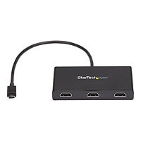 StarTech.com 3-Port Multi Monitor Adapter - USB-C to Triple HDMI - MST Hub