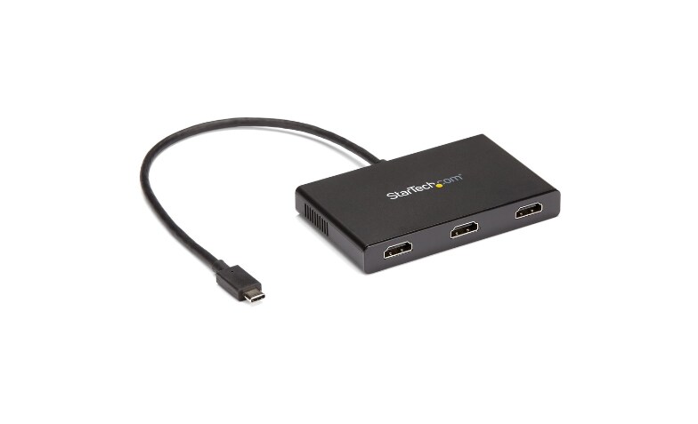 StarTech.com 3-Port USB-C Multi-Monitor Adapter, Type-C to 3x HDMI MST Hub,  Triple 1080p HDMI Laptop Display Extender /